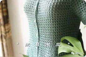 超有女人味，若草：夏季清爽豆绿色收腰开衫（有编织图解）图片