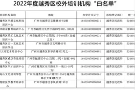 广州多区公布校外培训机构黑白名单图片