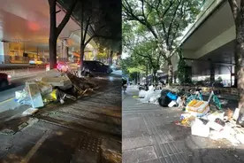 深夜，成堆泡沫箱被偷偷扔到延安路高架下！“可回收”垃圾为何要偷倒？图片