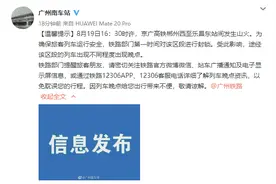 发生山火！广州南车站：京广高铁郴州西至乐昌东区段已封锁，途经列车晚点图片