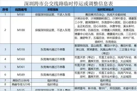 即日起，深圳所有跨市公交线路临时取消跨市段站点图片
