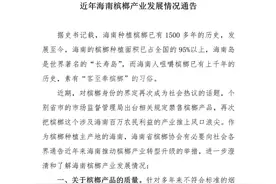 海南槟榔协会：我们与湖南槟榔不是一个概念，正加快拉开区别图片