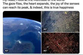从太空俯瞰地球，这名欧洲宇航员念了一句中国古文图片