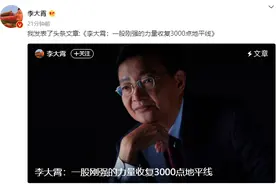 李大霄：资本市场具有长期投资价值图片