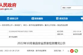 浙江省海盐县公示2022年10月食品安全质量检测情况图片