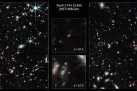 詹姆斯·韦伯望远镜刚刚发现了两个来自宇宙早期的异常明亮的星系图片