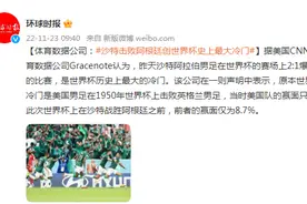 体育数据公司：沙特击败阿根廷创世界杯史上最大冷门图片