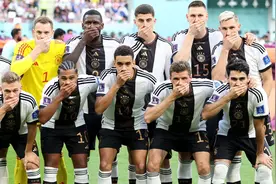 赛前捂嘴抗议FIFA彩虹袖标禁令，德国队输球后被群嘲……图片