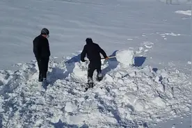 北疆牧民的风雪转场路图片