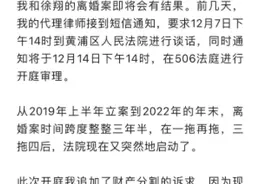 徐翔妻子应莹称离婚案将于12月14日开庭，百亿财产分割成焦点图片