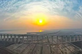 三门峡公铁黄河大桥接通 运三高速全线建成图片