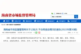 海南省市场监管局抽检食用农产品440批次 合格431批次图片