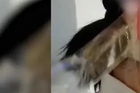 妹妹拍证件照无法露出耳朵，姐姐用透明胶带帮忙扯出视频封面