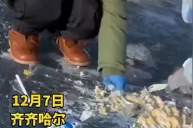 俩萌娃在冰上炒酸奶，网友：不建议这么玩，因为我没玩过图片