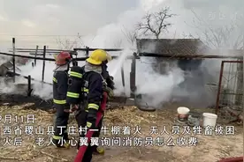 牛棚起火被扑灭 老人询问出警多少钱 消防员一番话让人温暖图片
