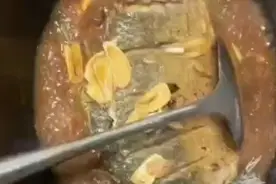 男子家中烧鱼，鱼煮沸后仍扑腾，鱼：把你铲子拿开我翻个身图片