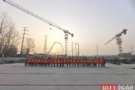 武汉重点水务项目：南太子湖污水处理厂扩建（五期）工程地下箱体主体结构封顶图片