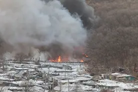 韩国首尔棚户区又发大火　500人疏散图片