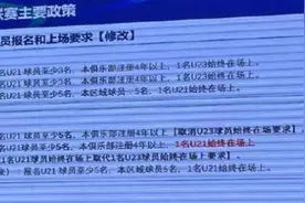 2023赛季中超恢复主客场制 取消U23球员必须在场政策图片