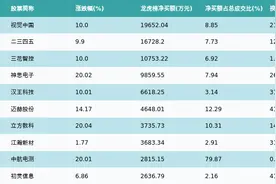 龙虎榜丨40只个股登上龙虎榜，1.97亿资金抢筹视觉中国，这些个股获机构净买入（名单）图片