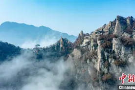 陕西秦岭之巅云雾缭绕 如梦似幻图片
