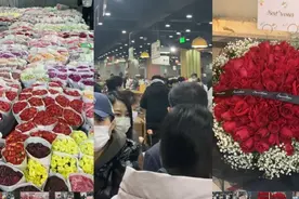 10支红玫瑰159元！北京花卉市场这门浪漫生意量价齐升图片