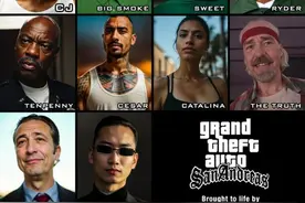 《GTA：圣安地列斯》AI真人版：全员恶人 CJ很还原图片