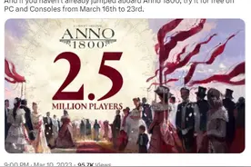 策划游戏《纪元1800》玩家数量突破250万 主机版3月16日上线图片
