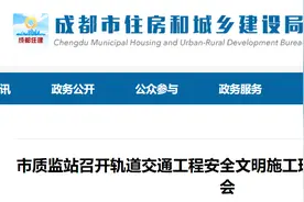成都市质监站召开轨道交通工程安全文明施工现场观摩会暨工作例会图片