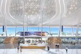 天河机场T2航站楼年底启用，抬头可见“星河璀璨”图片