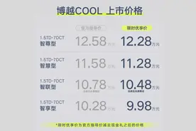 吉利博越COOL正式上市图片