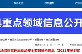 广东省惠东县市场监督管理局公布2023年第8期食品安全监督抽检信息图片