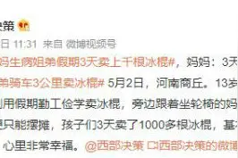 妈妈生病姐弟3天卖上千根冰棍 妈妈：非常幸福图片