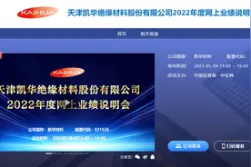 中证业绩说明会回放 | 电子元器件封装“小巨人”凯华材料：主营产品有广阔市场前景图片