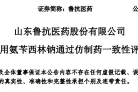 山东鲁抗医药注射用氨苄西林钠通过仿制药一致性评价图片