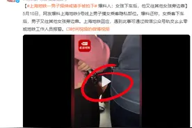 上海地铁一男子摸女乘客隐私部位 遇到此事可报警图片