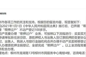 办实事｜“带押过户”未落地？ 广西柳州：已办理100多宗图片