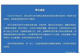 小学生校内被老师驾车辗轧致死，官方通报→图片