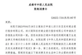 周震南父母新增一则限制消费令，案由为金融借款合同纠纷图片