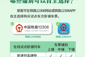 12306可以选择铺位了！附攻略→图片