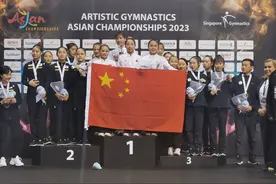 中国队夺得体操亚锦赛女团冠军 邱祺缘获个人全能冠军图片