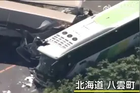 日本北海道一大巴撞卡车，15名伤者中2至3人功能心肺停止图片