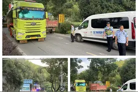 洪江区：护送大件货物运输车辆 确保道路运输安全图片