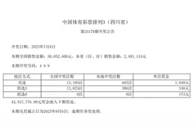 中国体育彩票7月8日开奖结果图片