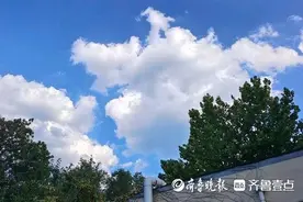 7月看巧云，济南天空朵朵棉花状白云，美爆图片