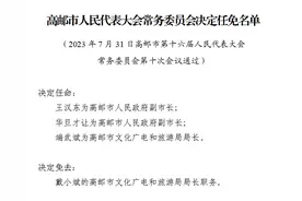 刚刚，高邮市人大常委会任免……图片