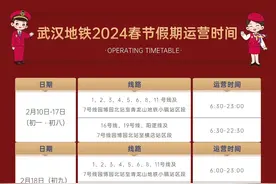 武汉地铁春节假期运营时间公布图片