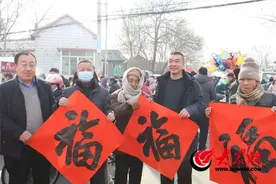 2024春节山东乡村文化旅游节：博兴县兴福镇黄河大集迎新春 书画惠民送祝福图片