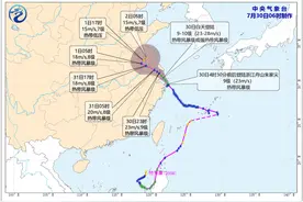 台风“竹节草”在浙江舟山登陆，上海已处螺旋雨带影响区域图片