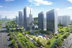 助力高质量发展，济南汉峪金融商务中心B02项目C#楼冲出“正负零”图片